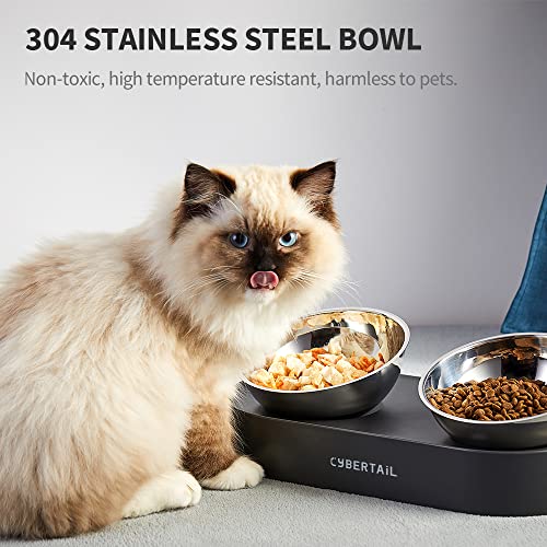 PETKIT Raised Dog Cat Food Bowl 304 Stainless Steel, Elevated Cat Dog Food and Water Bowl Dishes, Nicely Made, Sturdy Cat Feeder Bowl 2