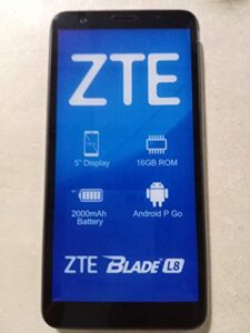 zte blade l8 2019 5" 16gb android 9.0 pie go edition factory unlocked (gold)