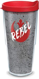 tervis made in usa double walled star wars insulated tumbler cup keeps drinks cold & hot, 24oz, rebels