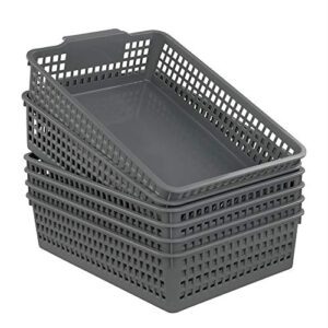 cand grey plastic basket tray, a4 paper bakets, 6 packs