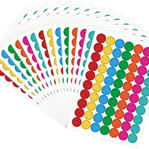 2800PCS Colorful Coding Labels for Student Sticky Color Coding Labels Permanent Small Circle Dot Stickers for Classroom Office