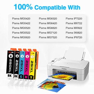 ONEINK Compatible Ink Cartridge Replacement for Canon Ink 250 and 251 Ink Cartridges for Pixma MX922 IP7220 MG5520 MG5420 IX6820 IP8720 MG7520 MG7120 MG6320 (3PGBK/3BK/3C/3M/3Y) 15 Packs