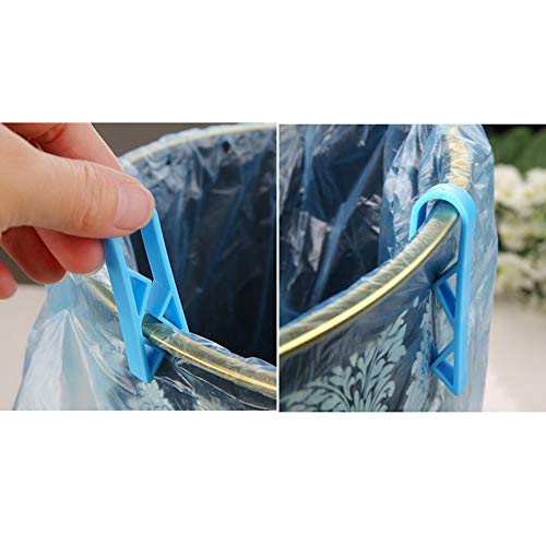 16 Pcs Garbage Bin Clip Garbage Bag Clip Anti-Slip Fixation Clip Holder Kitchen Washroom Garbage Can Waste Bin Trash Bag Non-Slip Clip Clamp Holder(Blue)