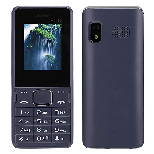 ASHATA M2090 2G Phone, Senior Mobile Phone, 1.7 inch Screen 3000mAh Dual Card Dual Standby, with Whatsapp, Multifunction Cell Phone, 100-240V (Blue)