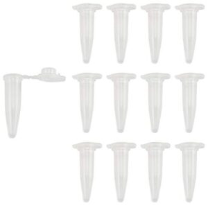 tegg centrifuge tubes 200pcs 0.5 ml clear graduated polypropylene microcentrifuge vials tubes with attached lids
