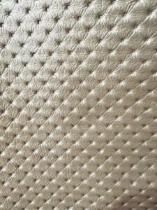 fabrics forever - faux leather diamond embossed stitch rose gold silver upholstery fabric by the yard - 54’’ wide | silver vinyl fabric material faux leather sheets for diy, upholstery crafts