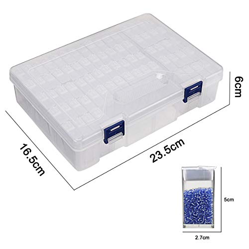 (113PCS) Diamond Painting Storage Containers, Portable Bead Storage Container,Reusable Diamond Storage Box with Tools, Diamond Painting Accessories kit.