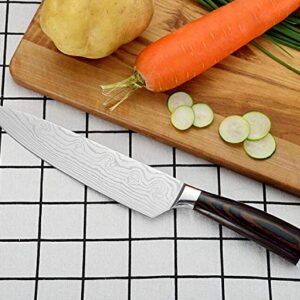 8 Inch Chef's knife, blade length 20 cm, professional kitchen knife, chef's knife, utility knife made of carbon stainless steel, extra sharp knife blade with ergonomic handle