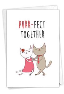 the best card company - anniversary greeting card with envelope - loving stationery for spouse - cat got your tongue c7183iang