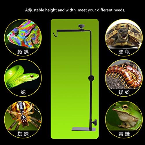 KSTEE Reptile Light Stand, Landing Lamp Stand, Adjustable Landing Light Lamp Stand Bracket for Pet Reptiles Tortoise Centipede Spider