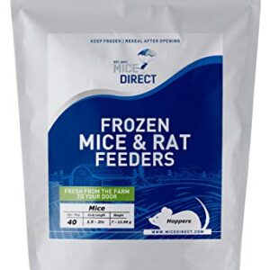 MiceDirect Frozen Hopper Mice Feeders Baby Ball Pythons & Red Tail Boas, Sub Adult Milks (40 Count)