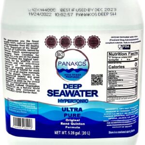 PANAKOS DEEP SEAWATER HYPERTONIC Original Rene Quinton Formula 5.28 Gallon