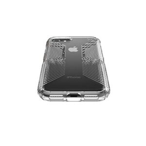 Speck Products Presidio Perfect-Clear with Grip Case, Compatible with iPhone SE (2022)| iPhone SE (2020)| iPhone 8| iPhone 7, Clear/Clear (136216-5085)