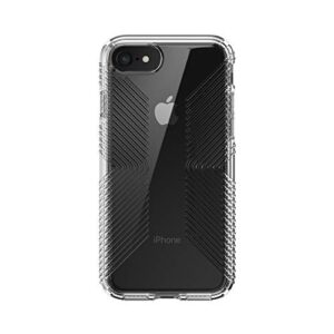 Speck Products Presidio Perfect-Clear with Grip Case, Compatible with iPhone SE (2022)| iPhone SE (2020)| iPhone 8| iPhone 7, Clear/Clear (136216-5085)