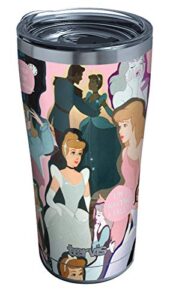 tervis disney - cinderella - 70th anniversary triple walled insulated tumbler cup keeps drinks cold & hot, 20oz, stainless steel
