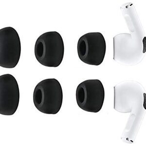 JNSA Eartips Earbuds Cover Earbuds Tips Ear Caps for AirPods Pro, S/M/L 3 Pairs, Black