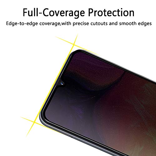 [2 Pack] Galaxy A50 A30 A20 Privacy Screen Protector, [Upgraded] Anti Spy Anti Glare Edge to Edge Full Coverage Privacy Tempered Glass Film for Samsung Galaxy A50 A50S A30 A30S A20 6.4 Inch 2019