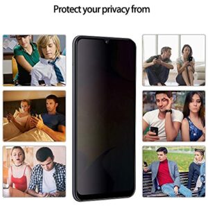 [2 Pack] Galaxy A50 A30 A20 Privacy Screen Protector, [Upgraded] Anti Spy Anti Glare Edge to Edge Full Coverage Privacy Tempered Glass Film for Samsung Galaxy A50 A50S A30 A30S A20 6.4 Inch 2019