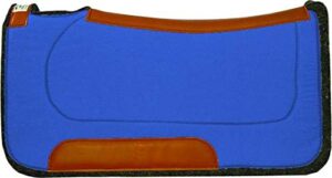 diamond wool contoured ranch royal blue western saddle pad size 30x30 and 1/2" thickness