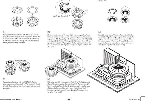 Little Building Co Guggenheim Museum Scale Replica kit, Frank Lloyd Wright midcentury Modern Architecture. NYC Architectural fine Wood Accurate Model