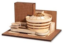 Little Building Co Guggenheim Museum Scale Replica kit, Frank Lloyd Wright midcentury Modern Architecture. NYC Architectural fine Wood Accurate Model