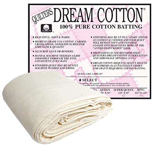 Quilter's Dream Select Loft Batting for Quilting (Twin, White)