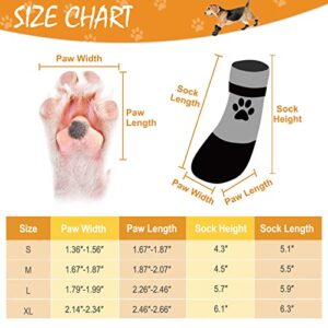 KOOLTAIL Anti Slip Dog Socks - Outdoor Dog Boots Waterproof Dog Shoes Paw Protector with Strap Traction Control for Hardwood Floors