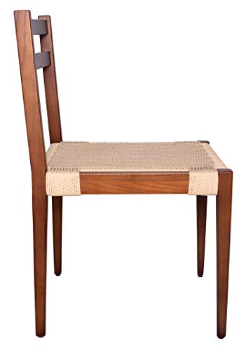 Amazon Brand – Stone & Beam Jane Mid-Century Dining Chair, Set of 2, 19.5"W, Ash Wood, Brown