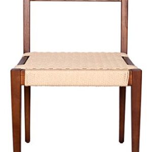 Amazon Brand – Stone & Beam Jane Mid-Century Dining Chair, Set of 2, 19.5"W, Ash Wood, Brown