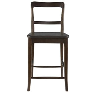 Amazon Brand – Stone & Beam Modern Farmhouse Counter-Height Barstool, 39"H, Birch Wood, Brown