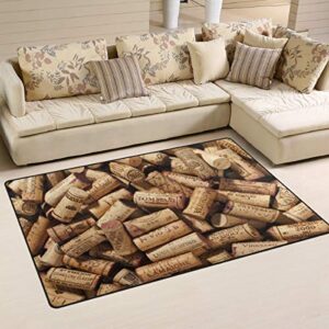 alaza wine cork area rug rugs non-slip floor mat doormats living dining room bedroom dorm 31 x 20 inches home decor