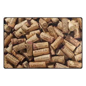 ALAZA Wine Cork Area Rug Rugs Non-Slip Floor Mat Doormats Living Dining Room Bedroom Dorm 31 x 20 inches Home Decor