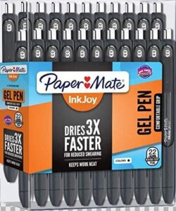 inkjoy gel pens, medium point, black, 22 count (black, 22-count)