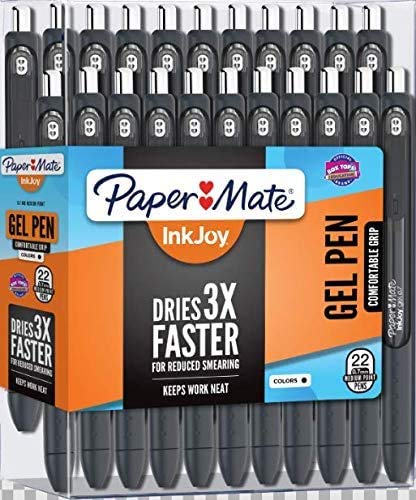 InkJoy Gel Pens, Medium Point, Black, 22 Count (Black, 22-Count)