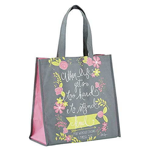3 Religious Themed Inspirational Christian Tote Bags for Women | Matthew Verse, Thessalonians Verse, Ecclesiastes Verse Theme | Reusable Totes Set for Church Events, Bible Study, Lightweight Items