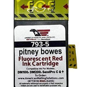 PB 793-5 Replacement Red Fluorescent Ink Cartridge for SendPro and DM Series Machines