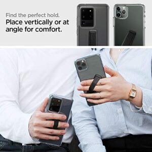 Spigen Flex Strap Cell Phone Grip/Universal Grip/Smartphone Holder Soft Elastic Strap Holder Designed for All Smartphones and Tablets - Black