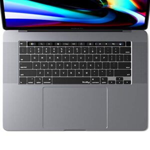 Kuzy Compatible with MacBook Pro 13 inch Keyboard Cover 2020 A2338 M1 A2289 - Skin for MacBook Pro 16 inch Keyboard Cover 2019 A2141 Silicone Key Board, Black