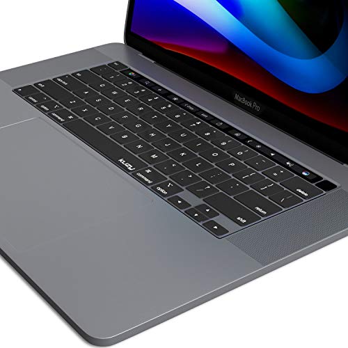 Kuzy Compatible with MacBook Pro 13 inch Keyboard Cover 2020 A2338 M1 A2289 - Skin for MacBook Pro 16 inch Keyboard Cover 2019 A2141 Silicone Key Board, Black