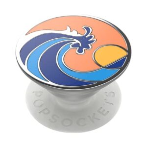 popsockets popgrip - expanding stand and grip with swappable top - (ride the wave coral)