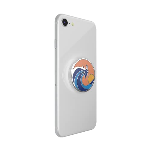 PopSockets PopGrip - Expanding Stand and Grip with Swappable Top - (Ride The Wave Coral)