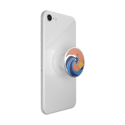 PopSockets PopGrip - Expanding Stand and Grip with Swappable Top - (Ride The Wave Coral)