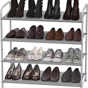 Simple Houseware 4-Tier Shoe Rack Storage Organizer 20-Pair, Grey