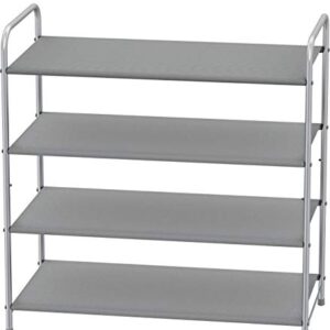 Simple Houseware 4-Tier Shoe Rack Storage Organizer 20-Pair, Grey