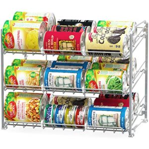 simplehouseware stackable can rack organizer, silver