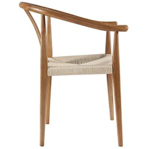 Amazon Brand – Stone & Beam Wishbone Dining Chair with Arms, 21.9"W, Ash Wood, Natural Finish