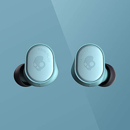 Skullcandy Sesh Evo True Wireless In-Ear Bluetooth Earbuds Compatible with iPhone and Android / Charging Case and Microphone / Great for Gym, Sports, and Gaming IP55 Water Dust Resistant - Blue