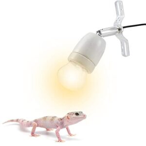 eecoo 300w reptile lamp socket, 360° rating heat light holder kit, habitat basking lamp base stand with switch, e27 socket for lizard turtle snake aquarium (no bulb included)