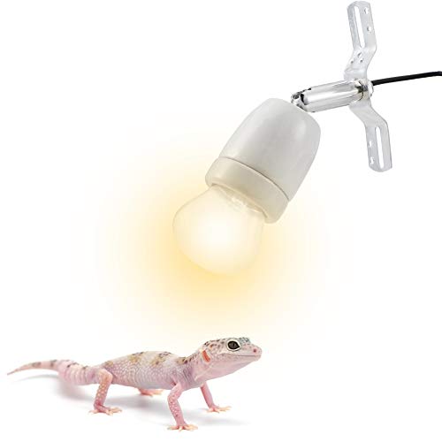 eecoo 300W Reptile Lamp Socket, 360° Rating Heat Light Holder Kit, Habitat Basking Lamp Base Stand with Switch, E27 Socket for Lizard Turtle Snake Aquarium (no Bulb Included)