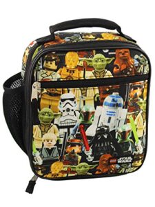 lego star wars meal holder, boy's girl's adult soft insulated school lunch box (one size, lego star wars)